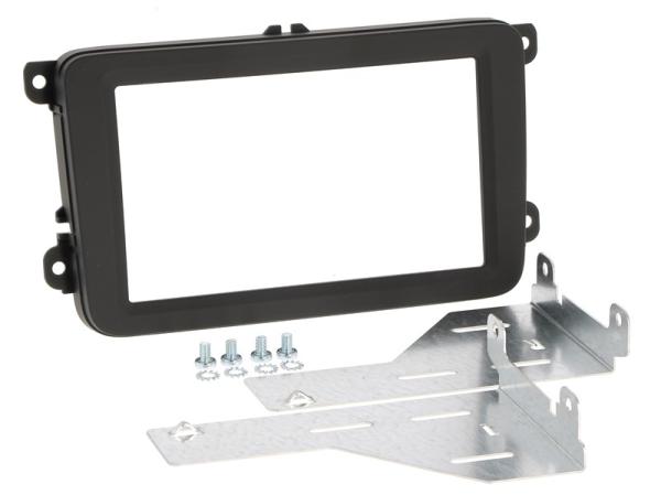 623 4504266 Radioblende SKODA, VW 2DIN Soft Touch schwarz Profi Installer Kit