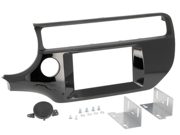 730 4504316 Radioblende KIA Rio (UB) ab Bj. 2015 2DIN matt black/piano black Installer Kit